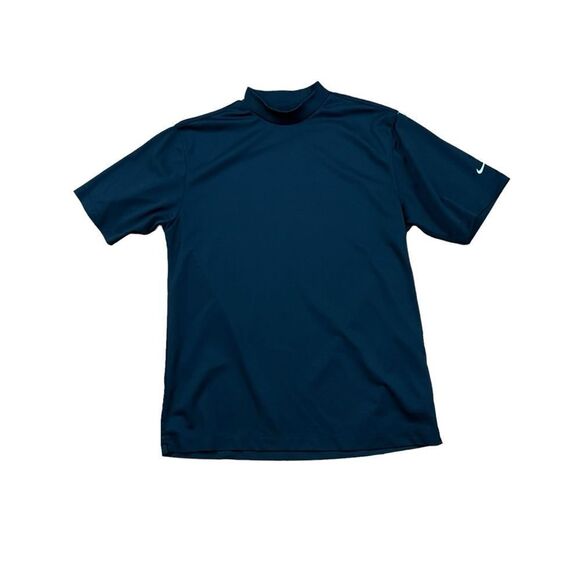 Retro Nike Golf Mock Neck Short Sleeve Men’s Medium - Picture 1 of 5